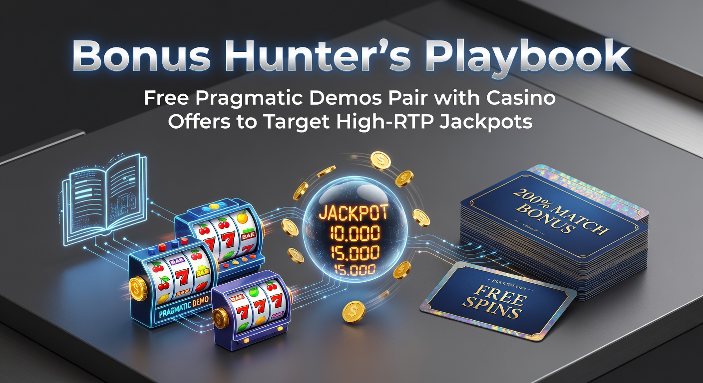 Pragmatic Play slot demo interface showing cascading reels and jackpot potential alongside casino bonus offers