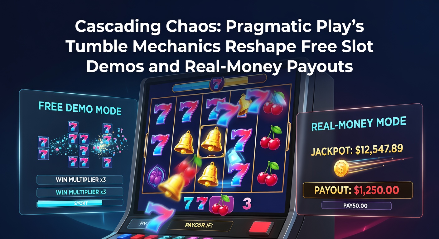 Close-up of a Pragmatic Play tumble slot payout screen displaying chained wins, glowing multipliers, and exploding symbols amid a chaotic reel cascade