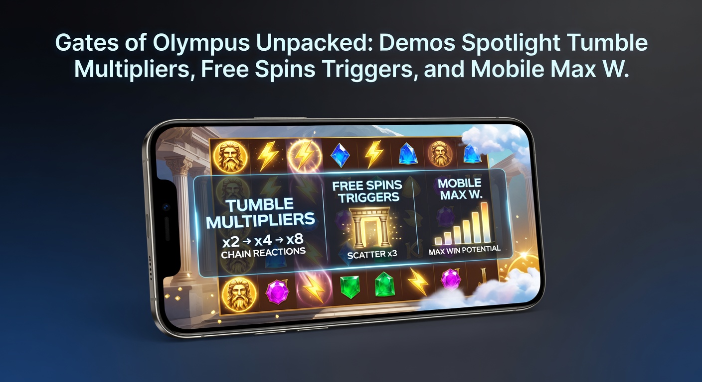 Close-up of Gates of Olympus free spins feature with stacked multipliers and cascading wins on a mobile screen