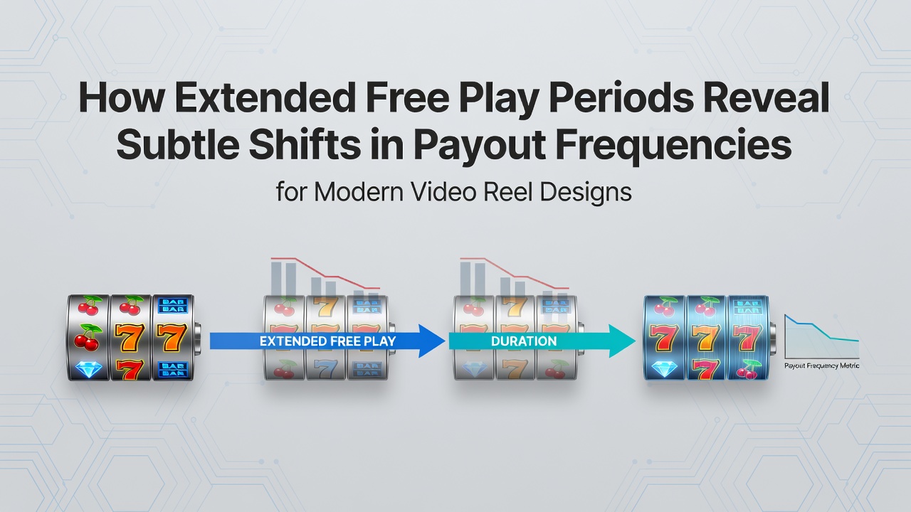 Visual representation of video reel mechanics showing payout frequency indicators across extended demo sessions