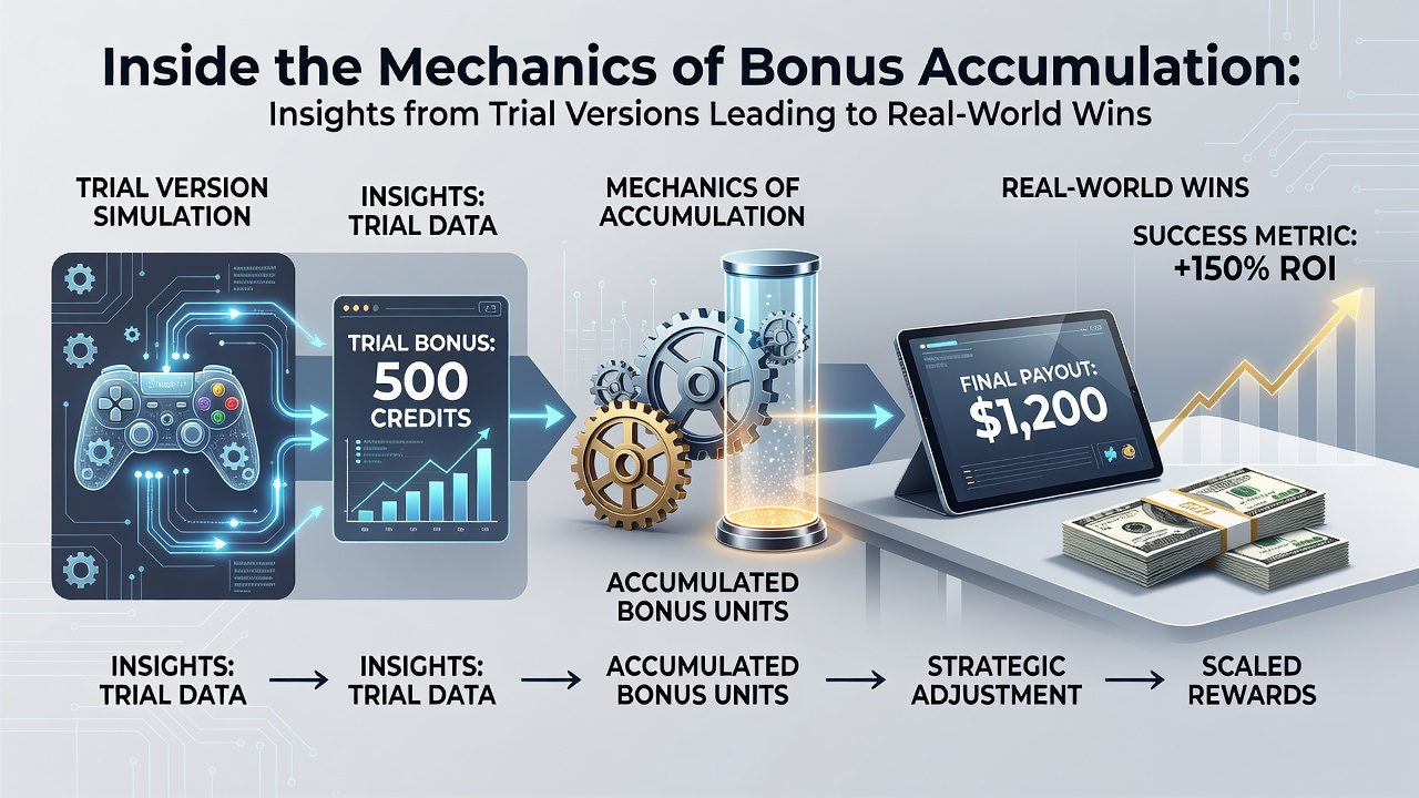 Illustration of real-world mobile slot wins resulting from bonus accumulation patterns learned in trial versions on handheld screens