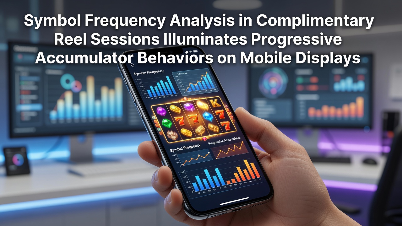Mobile screen displaying slot symbols with frequency analysis overlays during a complimentary reel session