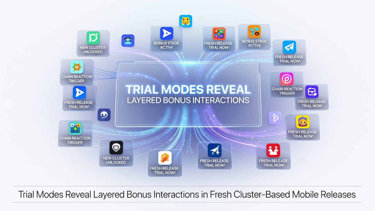 Detailed view of cascading cluster symbols activating multiple bonus layers on a mobile slot grid